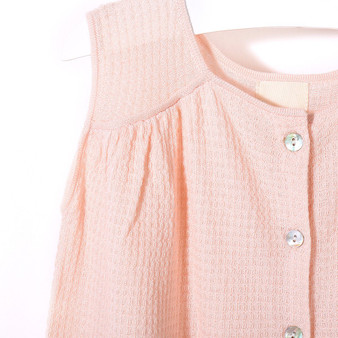 Daydream Waffle Blouse (Pink)