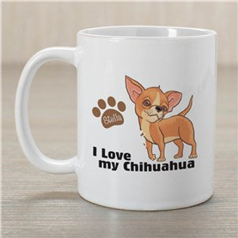 Personalized I Love My Chihuahua Mug