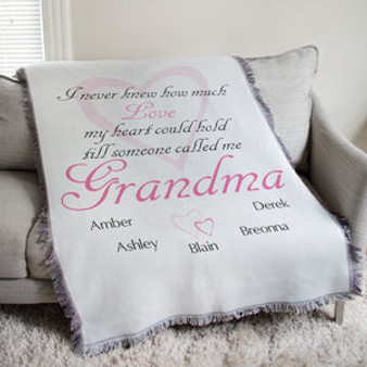Personalized How Much Love Tapestry Throw
