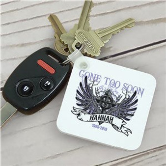 Personalized Gone Too Soon Memorial Key Chain
