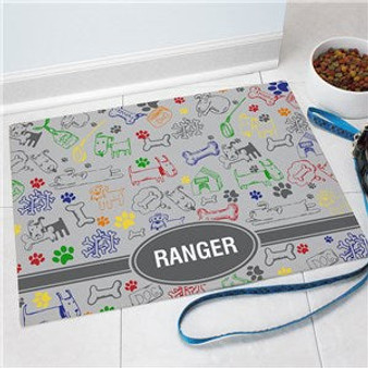 Personalized Dog Doodle Pet Mat