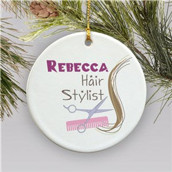 Hair Stylist Personalized Christmas Ornament