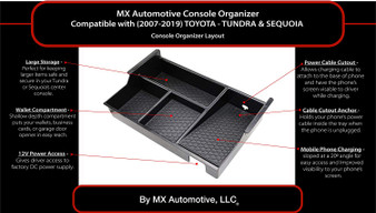 50% OFF CLEARANCE - Center Console Organizer for Toyota Tundra / Sequoia