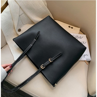 Solid Women's PU Leather Handbags Luxury Lady Hand Bags