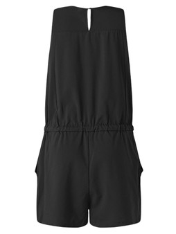 Jumpsuit Sexy V Neck Sleeveless Zipper Playsuits Casual Solid