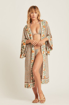 Sexy Beach Cover Up Swimsuit Beach Printed Loose Boho Kimonos