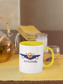 Funkypilot Aviator Coffee Mug with Color Inside