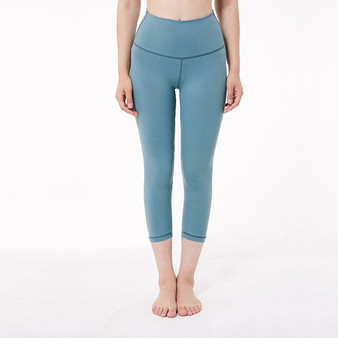 Capris Yoga Elastic Waist Solid Skinny Stretch Leggings