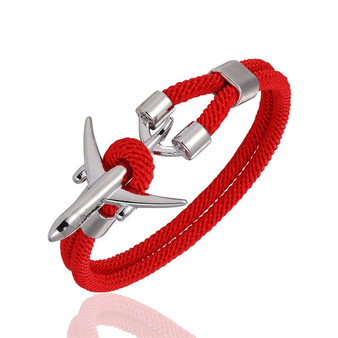 Airplane Charm Bracelet, Nylon Chain