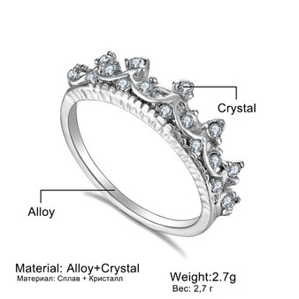 design crystal crown ring