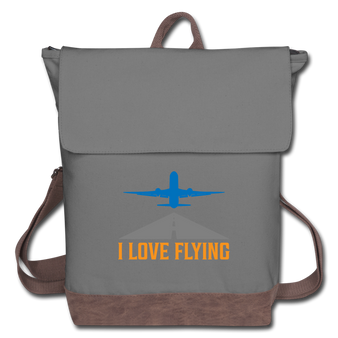 Canvas Backpack, I Love Flying 2