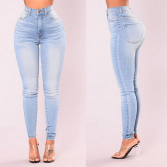 Denim Skinny Pants High Waist Stretch Jeans