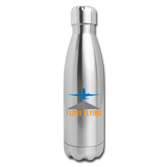 Insulated Stainless Steel Water Bottle, I Love Flying