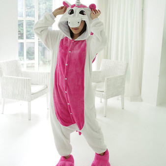 Winter Unisex Unicorn Pajamas Kigurumi Animal Star Pyjamas women Adult onesies Cosplay Flannel stitch Onesie Sleepwear Wholesale
