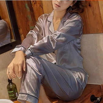 Silk Satin Long Sleeve Pajama Set