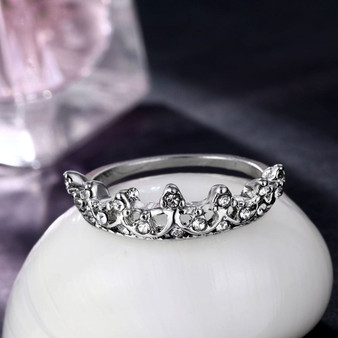 Crystal Crown Shaped Fashion Rings