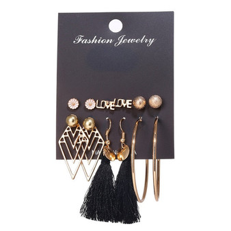 Long Tassel Dangle Earrings Set For Women