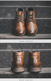 Winter Leather Men's Ankle Boot