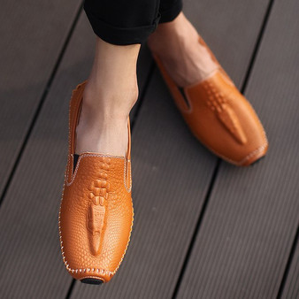 Luxury leather men's loafer shoe