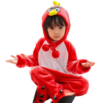 Childrens onesie pajamas for kids - animals hooded pajama set