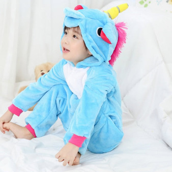 Childrens onesie pajamas for kids - animals pajama set