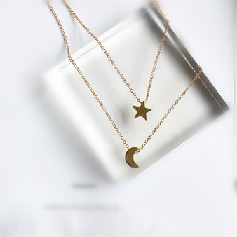 Moon Double Choker Necklace