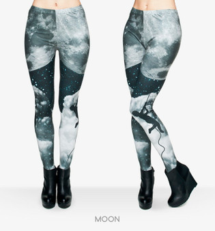 Night Moon 3D Slim Fit High Waist Leggings