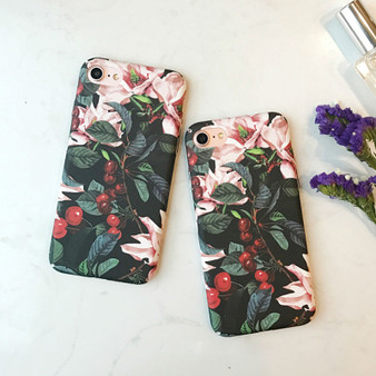 Cherry Floral iPhone Cases