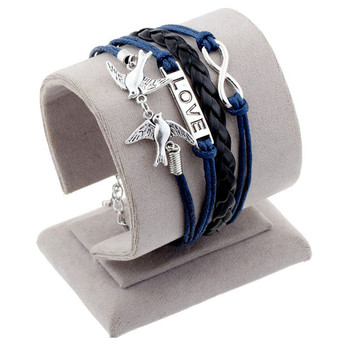 Leather Bracelet Double Multilayer