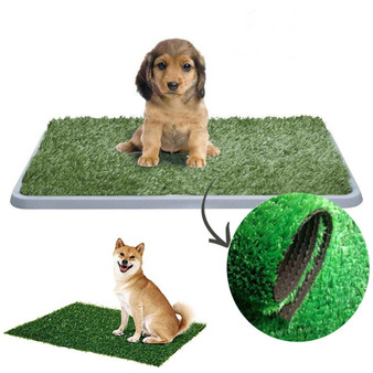M/L Outdoor Pet Dog Cat Toilet Litter Box Artificial PE Grass Mat Indoor Toilet Potty Trainer Grass Turf Pad Dog Pet Supplie