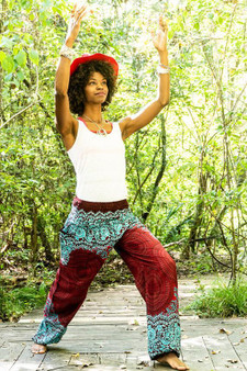 Burgundy FLORAL Mandala Harem Pants Boho Pants Hippie Pants Yoga