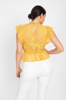 Crochet Lace Ruffle Top