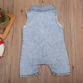 Denim  Sleeveless Jumpsuit for Baby Boys and Girls