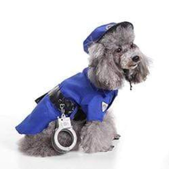 Dog Costume Funny Police Clothes