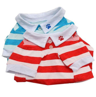 Dog  Clothes Pet Cotton Classic Striped Shirt