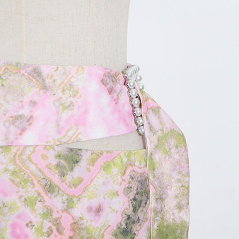 Asymmetric Embellished Midi Skirt