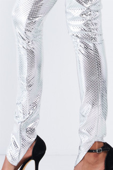 DISCO QUEEN Metallic Scales Print Top and Leggings set