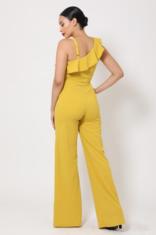 One Shoulder Ruffled Jumpsuit in colors