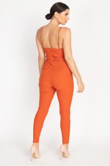 Bustier Jumpsuit in Orange