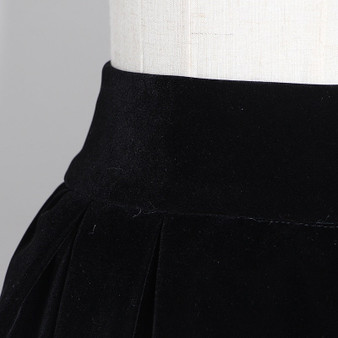 High-Waist velvet skirt