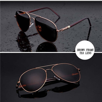 Aviation Metal Frame Quality Oversized Polarized Brand Design  Sunglasses