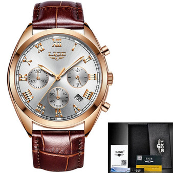 Top Brand Luxury Waterproof 24 Hour Date Quartz Leather Sport Wrist Watch