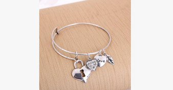 Key to Love Charm Bangle