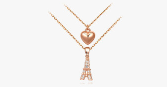 Paris Love Heart Pendant