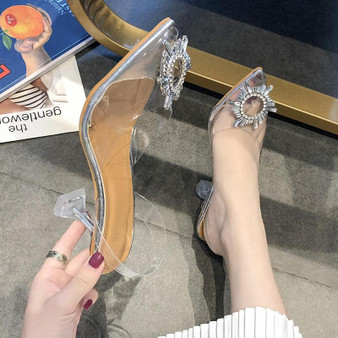 Transparent High Heels Sexy Pointed Toe Slip-on Fashion Shoes