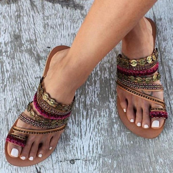 Handmade Bohemian Wind Flat Sandals Shoes