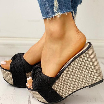 Slip On Leisure Platform Summer Sandals Wedges High Heels