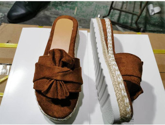 Slippers Slides Bow Summer Sandals Bow-Knot Slippers Thick Soles