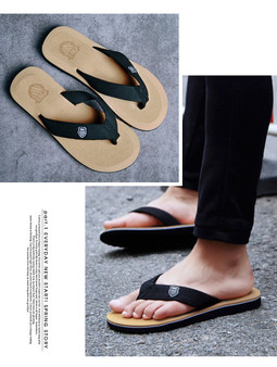 Men Flip Flops High Quality Beach Sandals Anti-slip