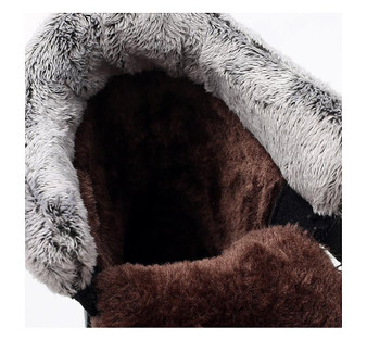 Leather Men Winter with Fur Super Warm Snow Ankle Boots
